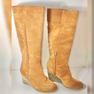 Lucky Brand Sanna High Boots Suede Tall Size 7.5